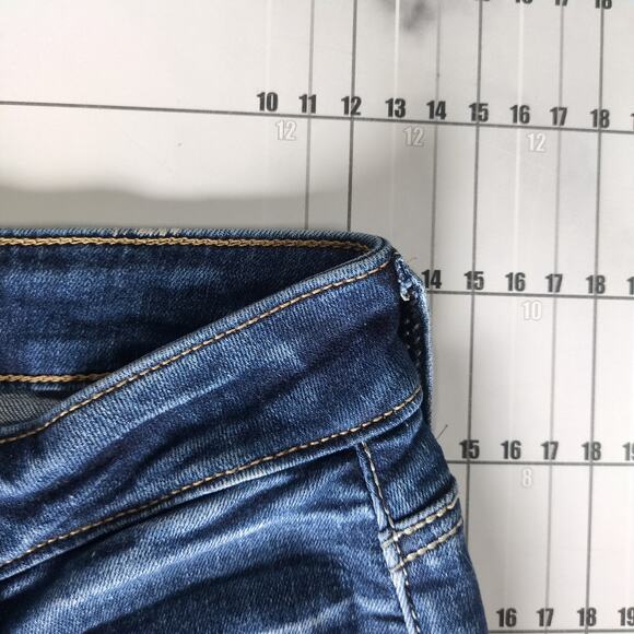 Silver Jeans Boyfriend Womens 25 Blue Pants Dark Faded Stretch Crop Ankle Y2K - Picture 7 of 8